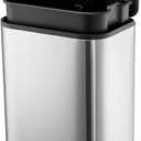 GarveeHome 12 L Bathroom Trash Can, 3.2 gal Garbage Can, Small Step On Trash Can with Soft Close Lid Foot Pedal & Inner Bucket for Kitchen Home Office Bedroom Living Room