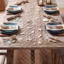 Lemonroad 2 Pcs Fish Net Table Runner White 13 x 72 Inch