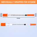 120 PACK U-100 Syringes, 30G 5/16" (8mm) 1ml/cc Disposable Syringe, Individual Wrapped, Lab Supplies