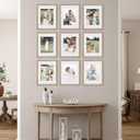4 x Sheffield Home 9 Piece Gallery Wall Frame Set, 11x14 Inch, Light Natural