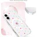 Feams for iPhone 17 Case [Compatible with Magsafe] Slim Shockproof Protective Clear Phone Cover for iPhone 17 6.3" Women Girls, Colorful Polka Dot