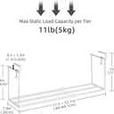 Expandable Shoe Rack Organizer for Cabinet, Adjustable Hanging Under Shelf Storage, Sturdy Round Tube Design, Space Saving Shoe Shelf for Closet, Entryway, Laundry Room, White