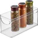 iDesign Recycled Plastic Cabinet and Pantry Storage Bin with Integrated Handles – 10” x 4.25” x 5”, Clear Bin