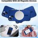 ankofave Magnetic Case for iPhone 15 Phone Case for Women, Matte Luxury Soft Metallic Luster Design with Camera Lens Protector, Compatible with Magsafe Case for iPhone 15 6.1"-Dark Blue