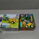 2-Pack Remote Control Dinosaur Toy Car for Kids - Birthday Gifts for Boys Toddlers Ages 18+ Months, 2 3 4 5 Year Old, Dino RC Vehicle with Lights and Music