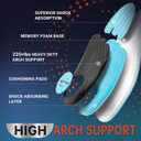 PCSsole Plantar Fasciitis Insoles Men Women- 220+lbs Heavy Duty High Arch Support Inserts with Comfort Cushion Orthotic Pain Relief Insoles for Flat Feet - Arch Pain - Heel Pain -Work Boot Shoe Insole Mens 7-7.5 | Womens 9-9.5(10.28")(261MM), Black & Blue