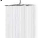NearMoon Square Rain Shower Head With Extension Arm, Large Stainless Steel Rainfall Shower-Waterfall Full Body Coverage (16 Inch, Chrome)