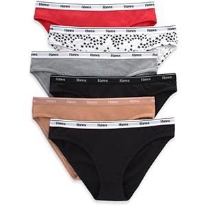 Hanes Women's Originals Bikini Panties, Breathable Stretch Cotton Underwear, Assorted, 6-Pack S Hanes Women's Originals Bikini Panties, Breathable Stretch Cotton Underwear, Assorted, 6-Pack S