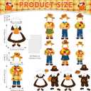 gisgfim 80Pcs Fall Scarecrow Cutouts Fall Thanksgiving Decorations Bulletin Board Personalized Scarecrow Chef Pumpkin Paper Cut-Out Classroom Decor for Autumn Harvest DIY Craft Photo Wall Favor Supply
