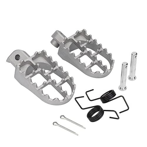 Footpegs Foot Pegs Footrest Foot Rest Compatible with 50CC 70CC 90CC 110CC 125cc Taotao PW50 PW80 TW200 XR50R CRF50 CRF70 CRF80 CRF100F Dirt bike Silver