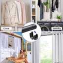 Supforce 2 PACK Closet Rods for Hanging Clothes, 17 to 54 Inches Stepless Adjustable Metal Closet Rod, 1.3 Inches Heavy Duty Clothes Hanging Rod for Closet Wardrobes Laundry RV, Black