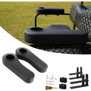 Golf Cart Armrest with Cup Holder for Rear Seat kit (black)
