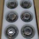 Cooo 6 Pack Crackle Glass Solar Lantern with 30 LED Firefly Lights Waterproof Outdoor Hanging Lamp 215% Larger Solar Panel, Anti-Rust Lids Decorative Lighting for Garden Patio Table