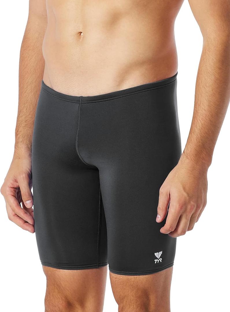 TYR Men's Durafast One Jammer Swimsuit (30, Black)