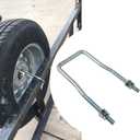 Spare Tire Carrier for Trailer,U-Bolt Zinc Plated Spare Tire Mount Bracket Side Mount 4 or 5 Lug fit Ski Boat, Fishing Boat or Sailboat Trailer