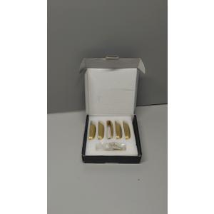 SALISENG-Brushed Matt Gold Kitchen Cabinet Drawer Cup Pulls 5 Pack, 2-1/2 inch Small Solid Brass Cup Knobs for Cupboard Wardrobe, Classic Dresser Vanity Door Handles, Furniture Hardware