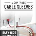 VELCRO Brand Mountable Cable Sleeves, 8" x 4-3/4", Black, Pack Of 2 Sleeves, VEL-30795-USA