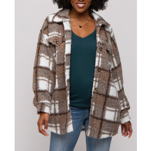 Brown Plaid Sherpa Jacket
XL