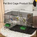 20-inch Bird Cage,Foldable Medium Small Parrot Parakeet Bird Cages for Parrots Canaries Cockatiels Lovebirds Finches Budgies Conures Pet Metal Birdcage with Slide-Out Tray and 4 Pcs Bird Toys