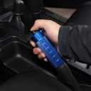 Suitable for Toyota FJ Cruiser 2007-2021 Handbrake Cover and Gear Shifter Head Cover, Gear Shift Panel Trim Cover Sets, Aluminum Alloy Interior Center Console Decoration Protection, 3PCS (Blue)