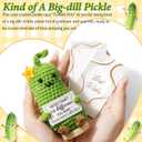 6 x Thank You Gifts for Women Emotional Support Crochet Plush, Administrative Professional Day Gifts Easter Basket, Handmade Pickle Crochet Employee Appreciation Gift Set for Teacher Women Coworkers Nurse