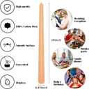 8 Pack 10 Inch Light-Orange Smooth Taper Candle Set, 7/8 Inch Unscented Driples Candlesticks for Home Decoration, 6-7 Hours Burn