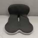 SSPATIOS Seat Cushion, Office Chair Seat Cushions for Office Chair with L-Shaped Ergonomic Design, Memory Foam Chair Cushion for Long Sitting Office Worker(Black Gray)