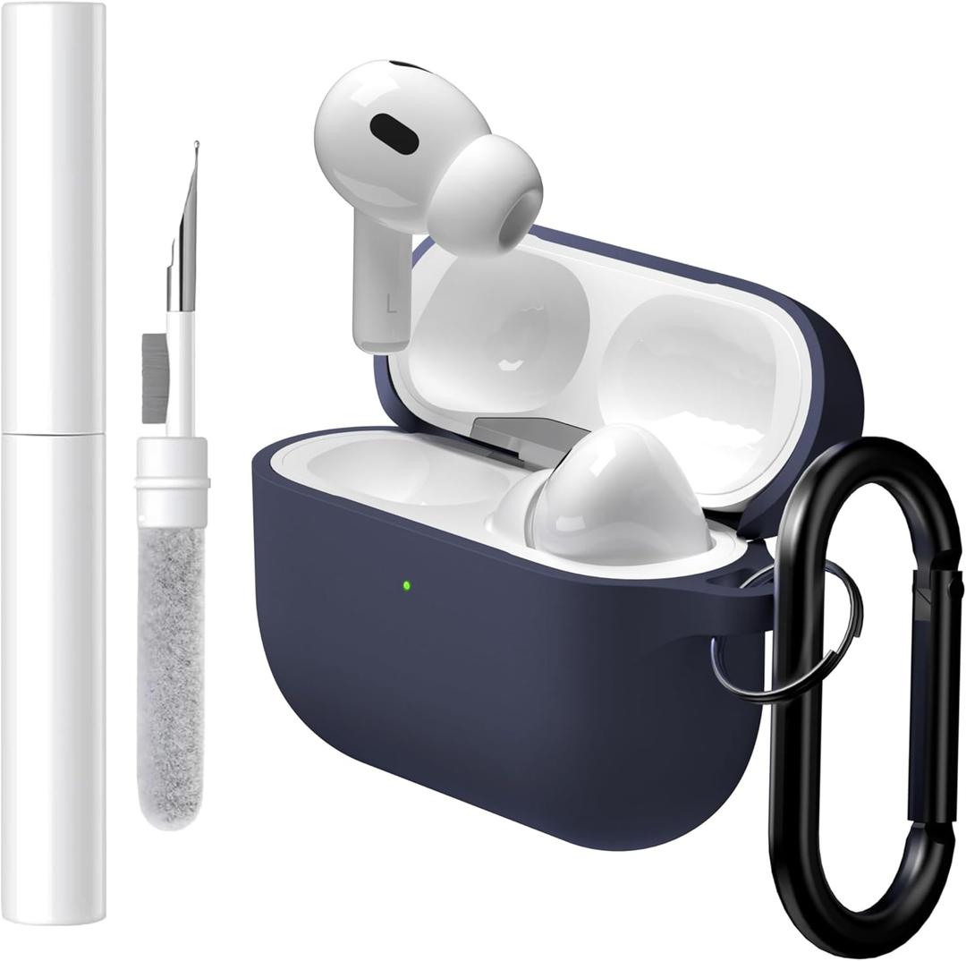 Brujula Case for AirPods Pro 3 Case Silicone Protective Cover Compatible with AirPods Pro 3rd Generation 2025(Dark Blue, AirPods Pro 3)