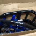 HECASA Nerf Bars Foot Pegs Heel Guards Compatible with All Years Honda TRX 450R 450ER (Black Nerfs + Blue Nets)