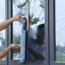 Professional Window Cleaning Kit 14IN, with Silicone Squeegee Blade, Microfiber Scrubber & Cloth, Windows Cleaning Tools, All-in-one Window Washing Supplies, Commercial & Household Use