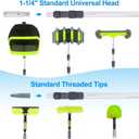Sepetrel Pool Pole-Upgraded Professional 15 Foot Telescoping Swimming Pool Pole with Threaded Tips,Adjustable Telescopic Poles,for Skimmer Net,Brush,Vacuum Head