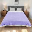 Electric Heated Blanket 72"x84" Full Size for Safe All Night Rest, Dual-Sided Microplush Sherpa for Bedroom Couch Use, 4 Heat Settings & 10 Hours Auto Off Energy Saving, Machine Washable-Pale Purple