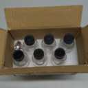 DIDITIME 6 Pack 2 oz Shot Bottles with Caps & Stainless Steel Funnels, Juicing Bottle Reusable Glass, Mini Travel Bottles, 60ml Small Jars with Lids for Potion, Ginger Shots, Oils, Juice (White)