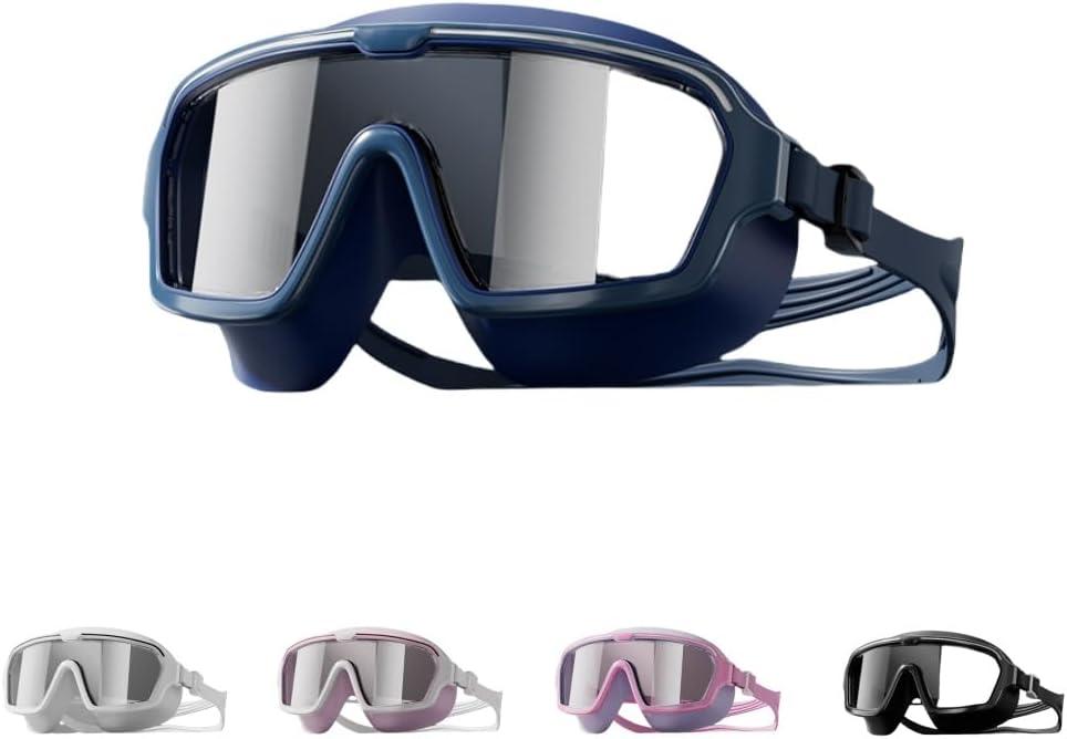 Zsling Swim Goggles Safety Glasses Wide View Swimming Goggles Anti-fog for Men Women Adults Youth Anti Fog No Leak (Clear Lens Blue)