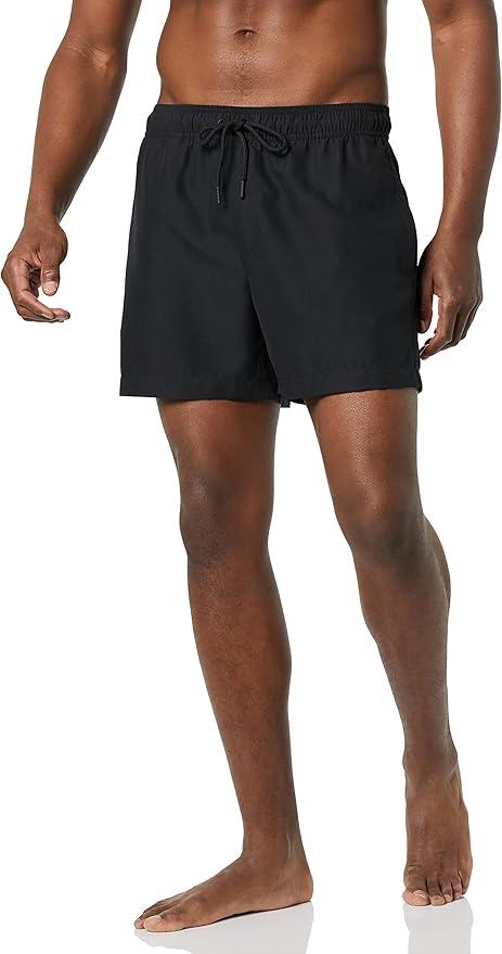 Men's Swim Trunk 5" with Compression Liner 5 Inch Quick Dry Board Shorts Zipper Pocket, Size Small