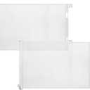 2-Pack Retractable Baby Gate for Stairs-33Height, Expands up to 55Width-Safety Gate for Infants, Toddlers, Dogs & Pets-Easy Install, Secure Closure, White Mesh Design for Indoor & Outdoor Use