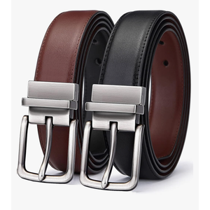 BULLIANT Men's Belt,Reversible Belt Adjustable For Gift Men 1.25”-Cut For Fit-2 Sides in 1 Belt(Not 2)