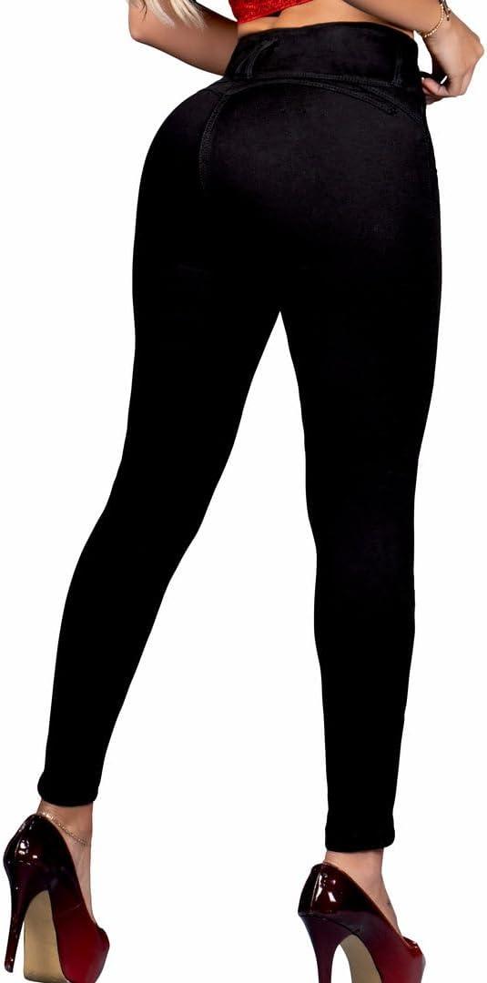 Colombian Jeans for Women Butt Lift Butt Lifting Jeans Women Black Pantalones Colombianos para Mujer Levanta Cola Negro (Black)