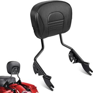 Benlari Passenger Backrest Sissy Bar, Detachable Quick Release Rear Backrest Sissy Bar Fit for Harley Davidson Road Glide Street Glide Road King Electra Glide 2009-2024, Black (Black)