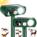 Solar Ultrasonic Animal Repellent Outdoor Deer Repellent Deterrent Motion Detection Light