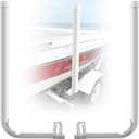 Boat Trailer Guide-ons-60,2*316L Stainless Steel Trailer Post Guide on,2*UPVC Tube Trailer Guide Bars,mounting Hardware Included,for Fishing Boats,Kayaks,Canoes,ski Boats and More