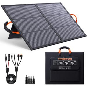 110W Portable Solar Panel ETFE IP68 Waterproof 20V Foldable Solar Panel Charger, 25% High Efficiency for Outdoor Camping,Laptops,Blackout,RV
