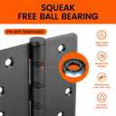 3Pack Haidms Oil Rubbed Bronze Door Hinges Heavy Duty Door Hinges Oil Rubbed Bronze Ball Bearing Stainless Steel Hinges with 1/4" Radius Corner