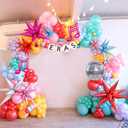 Singer Party Balloon Decorations 193pcs Pastel Pink Blue and Purple Balloons Garland Arch Kit-Star Disco Music Note Mylar Balloons for Music Fans Singer Birthday Party Decor