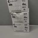 3 x evelor 6-Pack A19 LED Light Bulbs,60 Watt Equivalent Soft White 2700K with E26 Base,Efficient 9W,800 Lumens Non-Dimmable Warm White LED Bulbs,15000 Hours, Ideal for Bedroom Living Room