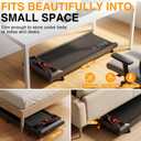 RJOP 2.5HP Walking Mat with Incline Pad, Under Desk Treadmill for Home Gym, Walking Running Pad with Remote, 3 in 1 Low Noise Small Mini Portable Treadmill with LED Screen, 270lbs Capacity