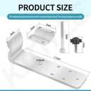 2 Set 58182 Grill Rail Mount Bracket Compatible with Any Kuma Grill and RV Boat Camping, Be Used On 7/8" - 1-1/4" Round Horizontal Railings Or On 1-1/4" Square Railings