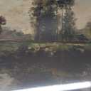 Framed Vintage Landscape Wall Art for Living Room, 3 Piece Rustic Lake Forest Canvas Artwork for Walls, Large Classic Nature Scenic Painting Prints for Bedroom Office Hallway Wall Decor, 20x30 Inch