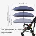 Universal Baby Parasol, Baby Stroller Sun Shade Sun Protection for Strollers, Waterproof Umbrella for Trolley Bike, Bicycle Umbrella with Holder Clip Clamp (Sky Blue)