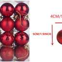 Christmas Balls,24PCS Ornaments for Xmas Tree,1.57INCH Hanging Ball for Small Christmas Tree Decorations,Party Decorations (RED)